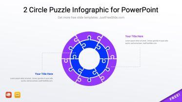 2 Circle Puzzle Infographic for PowerPoint