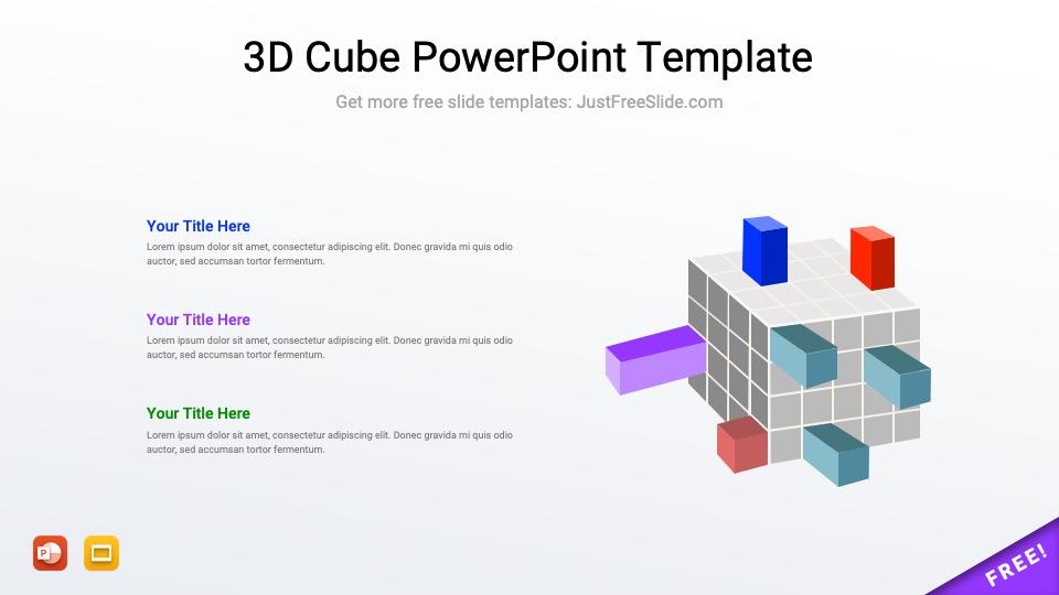 Free 3D Cube PowerPoint Template