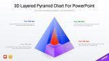 3D Layered Pyramid Chart For PowerPoint
