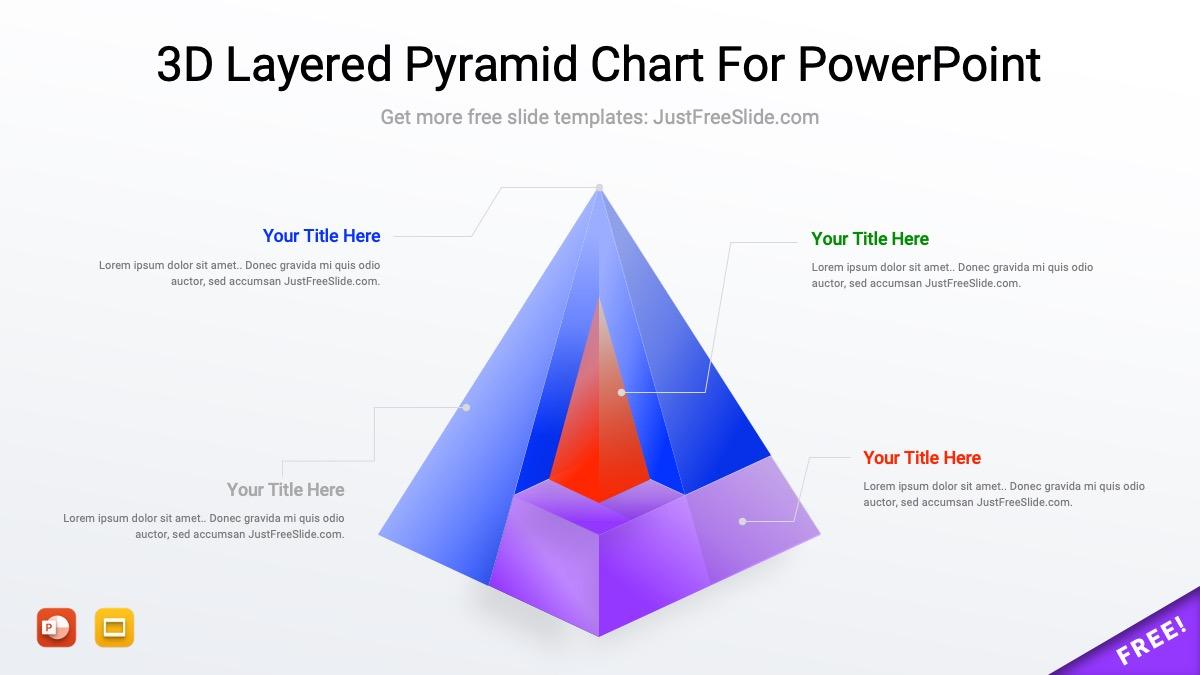Free 3D Layered Pyramid Chart For PowerPoint
