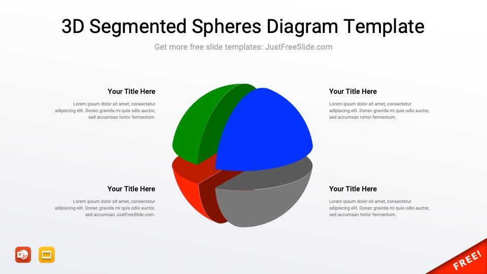 Free 3D Segmented Spheres Diagram Template