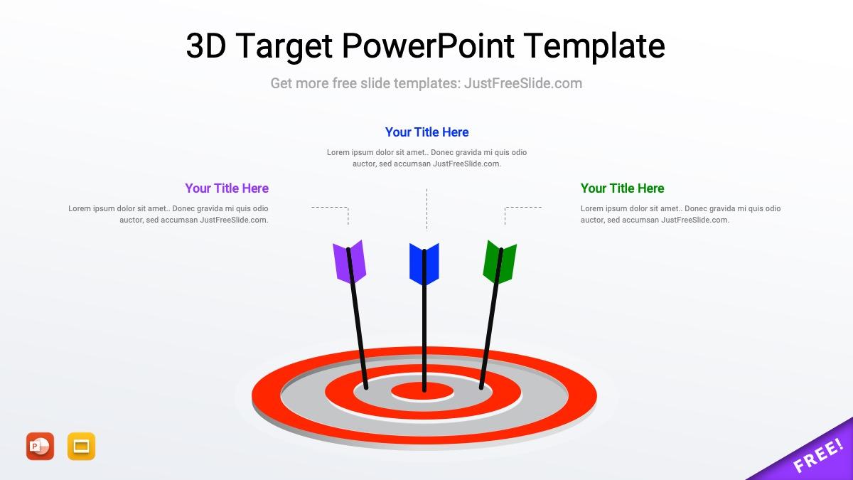 Free 3D Target PowerPoint Template