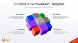 3D Tetris Cube PowerPoint Template
