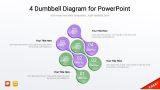 4 Dumbbell Diagram for PowerPoint