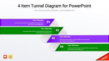 4 Item Tunnel Diagram for PowerPoint