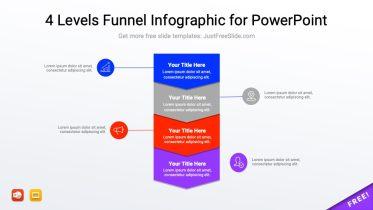 4 Levels Funnel Infographic for PowerPoint