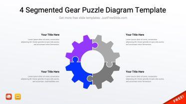 4 Segmented Gear Puzzle Diagram Template