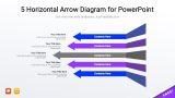 5 Horizontal Arrow Diagram for PowerPoint