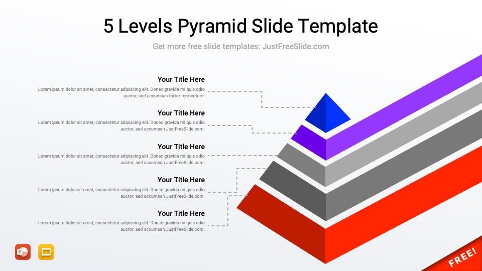 Free 5 Levels Pyramid Slide Template (3 Layouts)