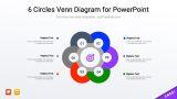 6 Circles Venn Diagram for PowerPoint