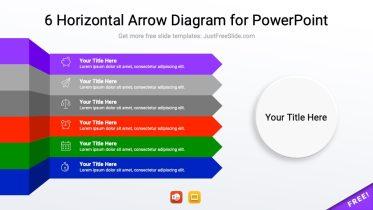6 Horizontal Arrow Diagram for PowerPoint