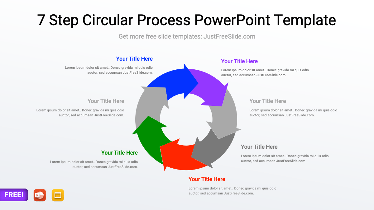 Free 7 Step Circular Process PowerPoint Template