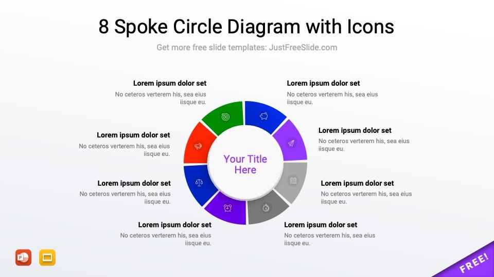 Free 8 Spoke Circle Diagram with Icons
