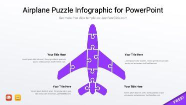 Airplane Puzzle Infographic for PowerPoint