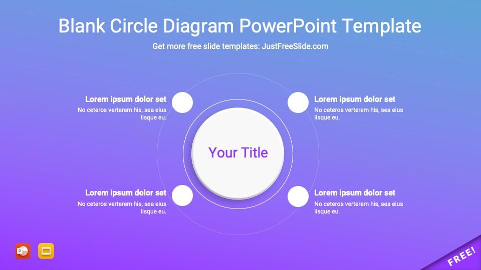 Blank Circle Diagram PowerPoint Template Free Download