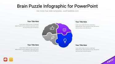 Brain Puzzle Infographic for PowerPoint