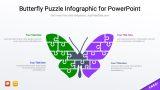 Butterfly Puzzle Infographic for PowerPoint