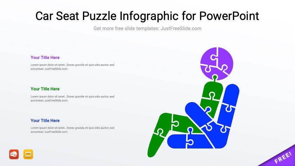 Free Car Seat Puzzle Infographic for PowerPoint
