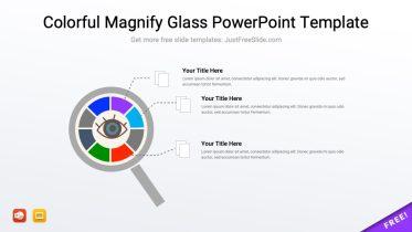 Colorful Magnify Glass PowerPoint Template