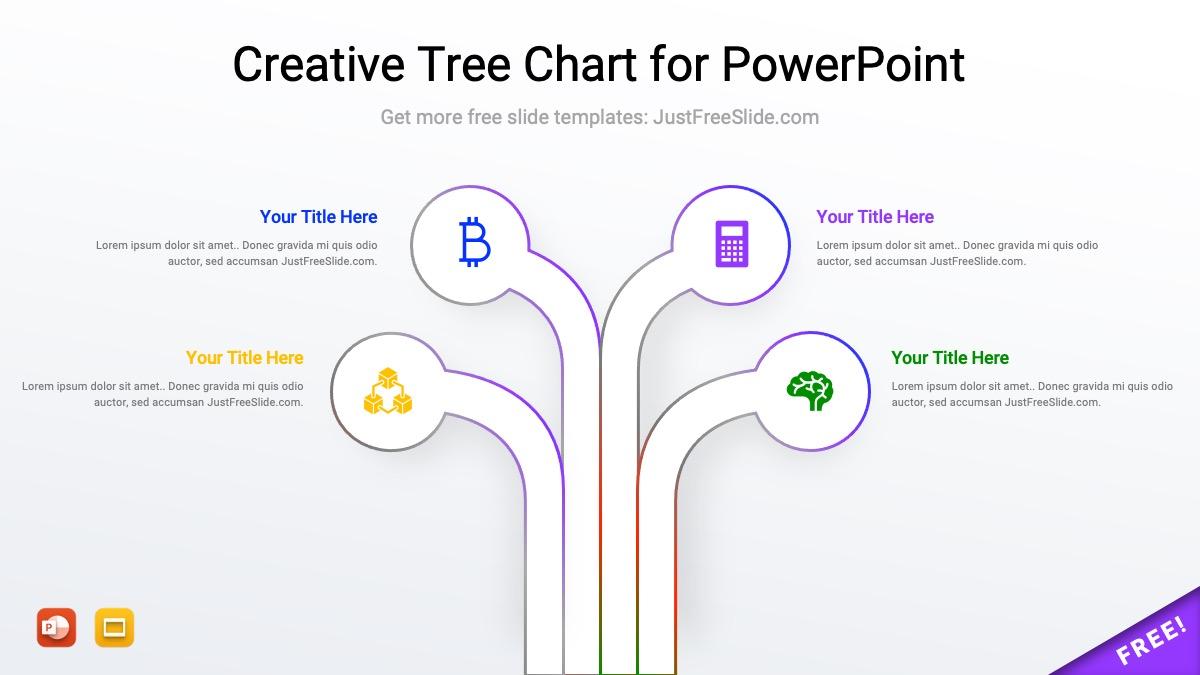 Free Creative Tree Chart for PowerPoint