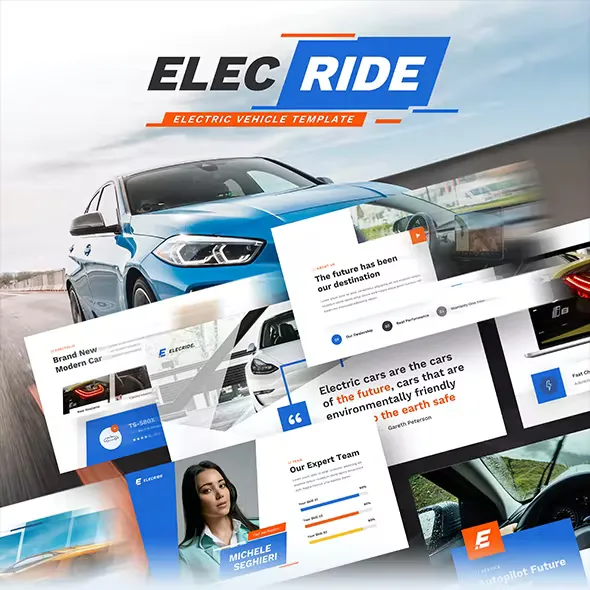Elecride Electric Vehicle PowerPoint Presentation Template