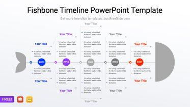Fishbone Timeline PowerPoint Template