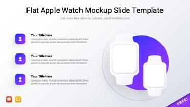 Flat Apple Watch Mockup Slide Template