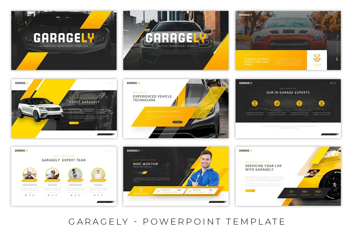 Garagely Automotive Presentation Template