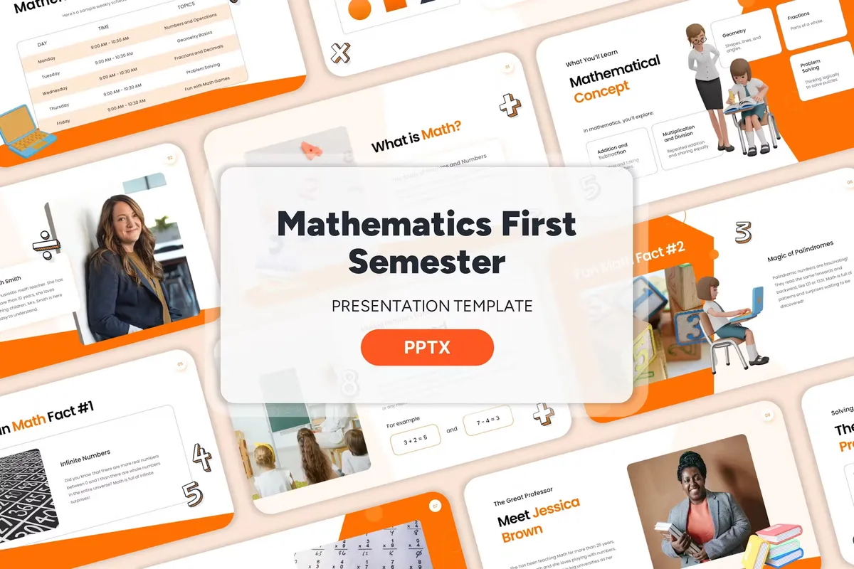 Mathematics First Semester Powerpoint Templates