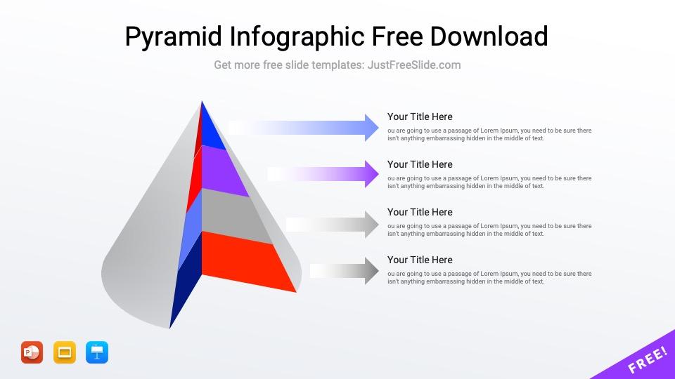 4 Levels  Pyramid Infographic Free Download