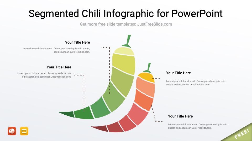 Free Segmented Chili Infographic for PowerPoint