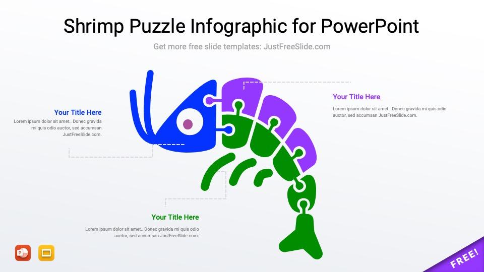 Free Shrimp Puzzle Infographic for PowerPoint