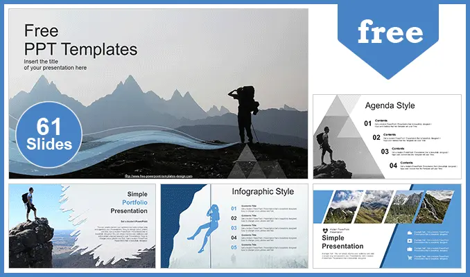 Successful Hiker PowerPoint Template