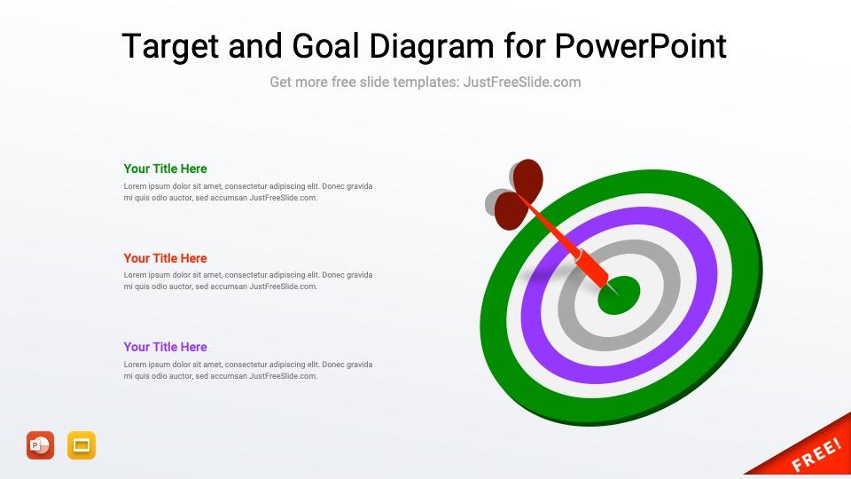 Free Target and Goal Diagram for PowerPoint