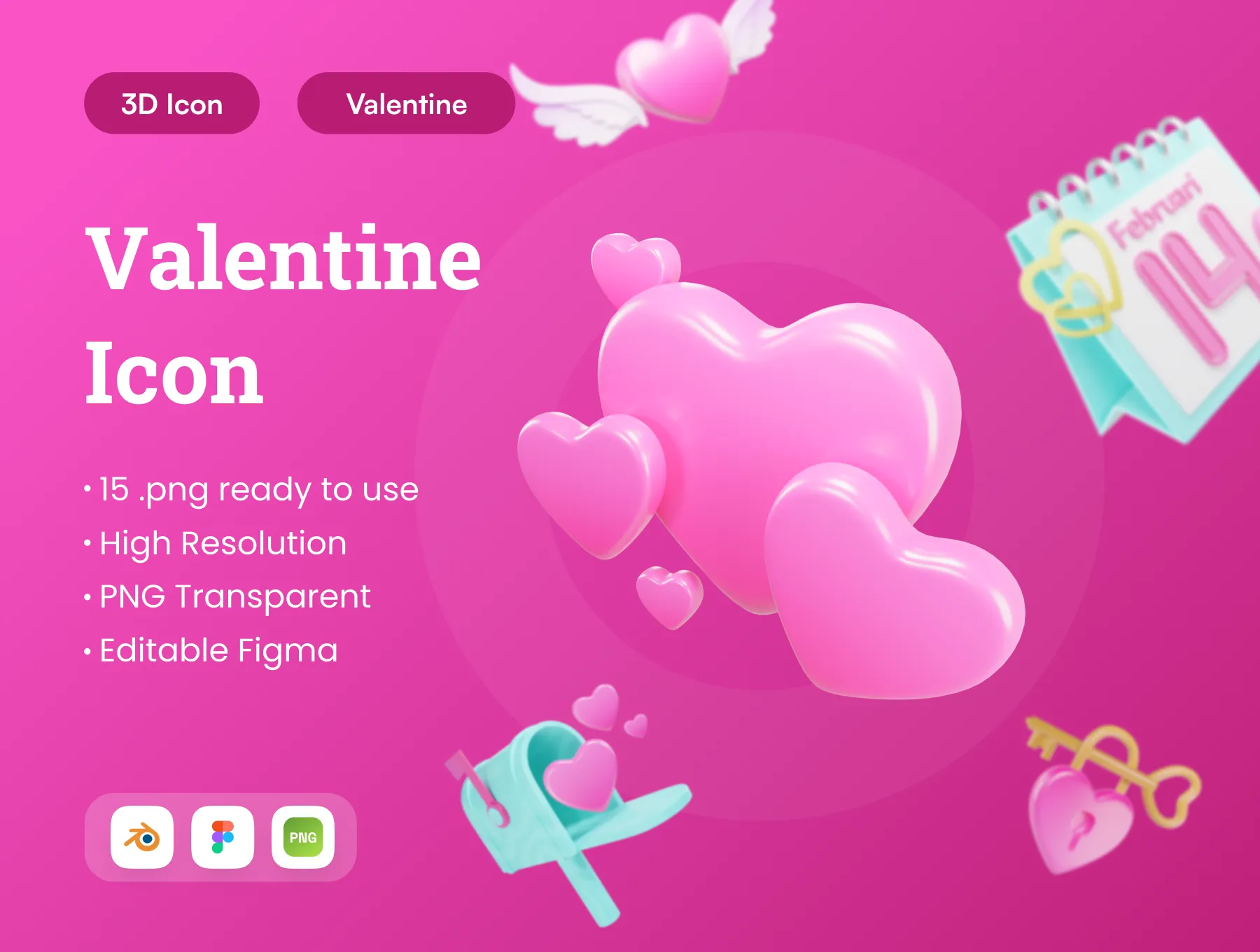 Valentine 3D Illustration