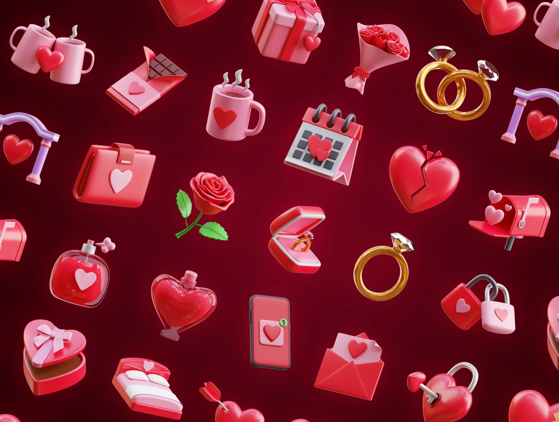 Valentines Day 3D Icon
