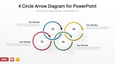 4 Circle Arrow Diagram for PowerPoint