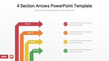 4 Section Arrows PowerPoint Template