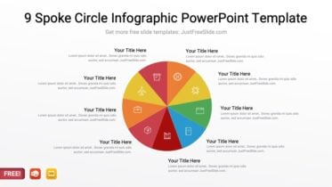 9 Spoke Circle Infographic PowerPoint Template