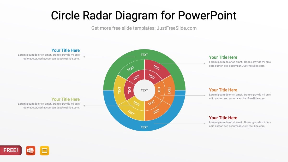 Free Circle Radar Diagram for PowerPoint