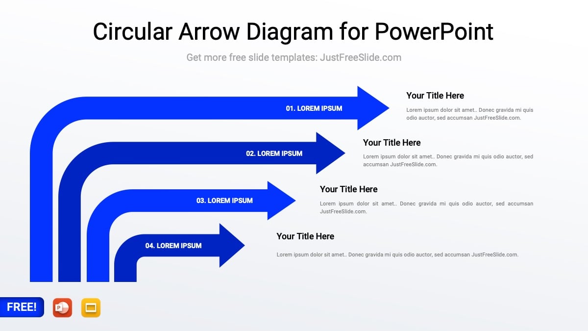 Free Circular Arrow Diagram for PowerPoint