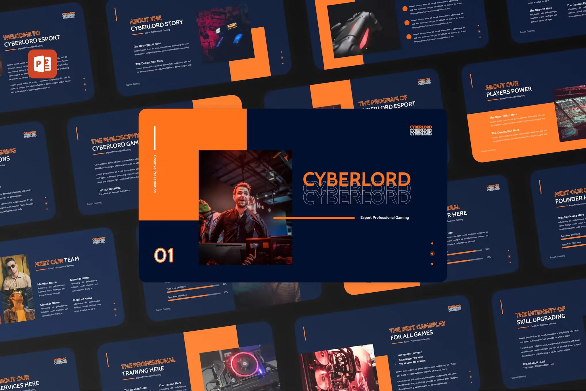 Cyberlord Esport Gaming PowerPoint Template
