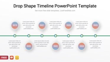 Drop Shape Timeline PowerPoint Template