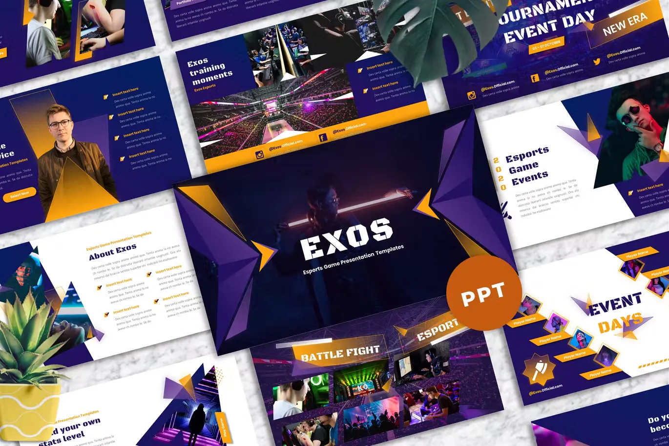 Exos - Esports Gaming Powerpoint Template