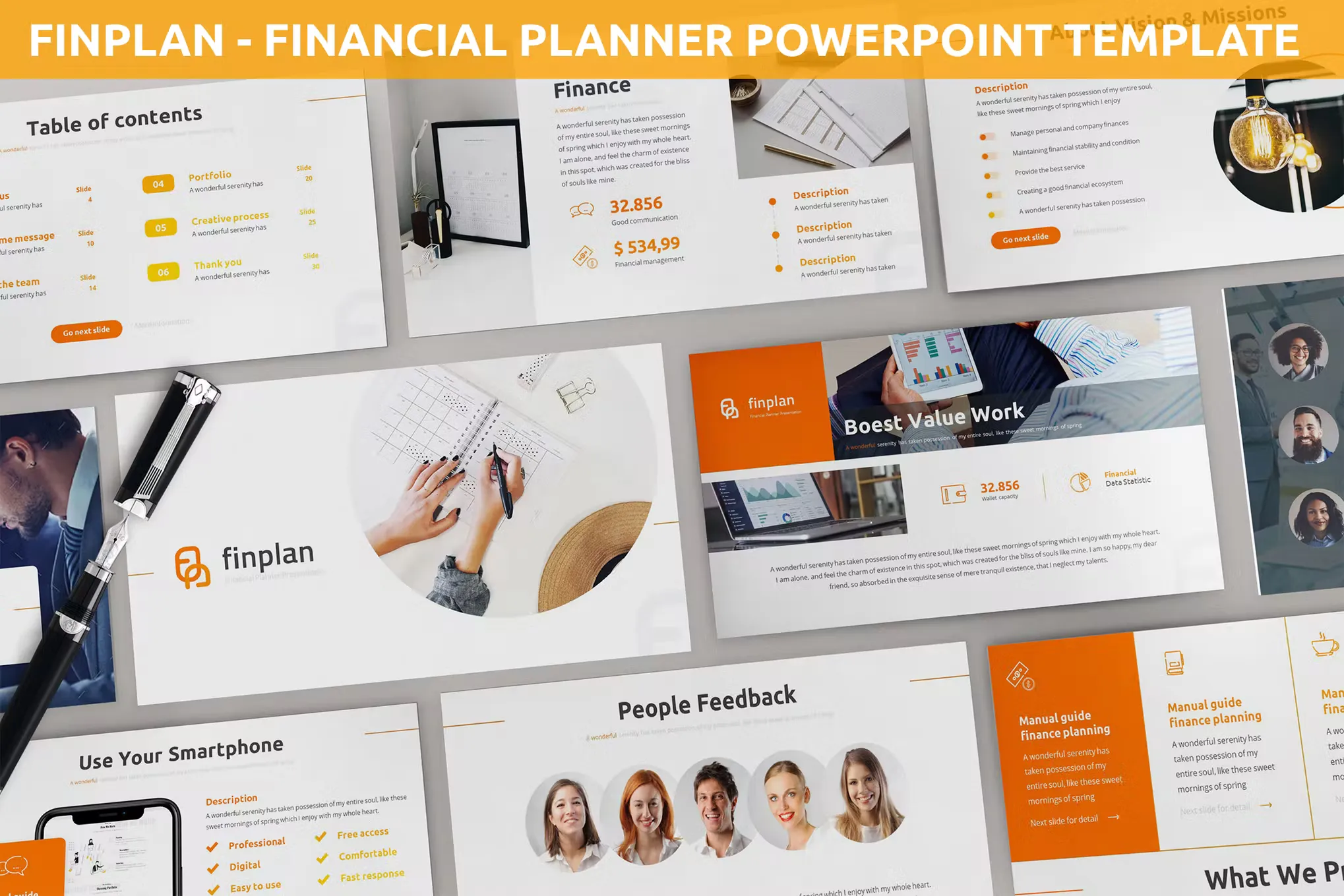 Finplan Financial Planner Powerpoint Template