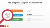Flat Magnifier Diagram for PowerPoint