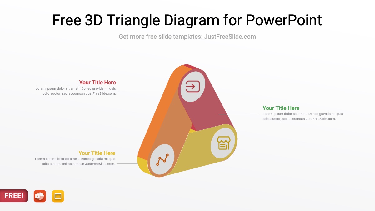 Free 3D Triangle Diagram for PowerPoint