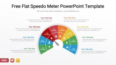 Free Flat Speedo Meter PowerPoint Template