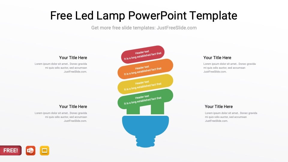 Free Led Lamp PowerPoint Template