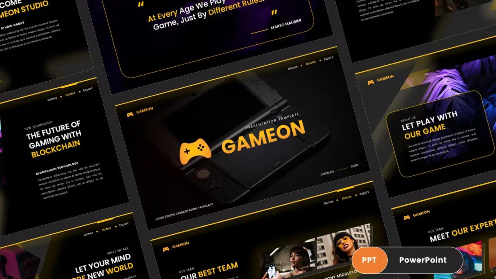Free Gaming PowerPoint Templates & Google Slides Themes